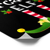 Sarcastic Christmas Elf Matching Pajama X-mas Part Poster (Ecke)