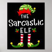 Sarcastic Christmas Elf Matching Pajama X-mas Part Poster (Vorne)