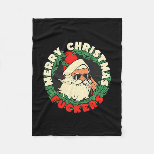 Sarcastic Christmas Merry Xmas Forer Funny Santa H Fleecedecke (Vorderseite)