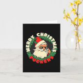 Sarcastic Christmas Merry Xmas Forer Funny Santa H Karte (Gelbe Blume)