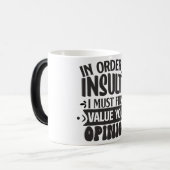 Sarcastic Coffee Quotes Verwandlungstasse (Vorderseite Links)