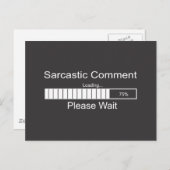 Sarcastic Commit Loading Bitte warten Postkarte (Vorne/Hinten)