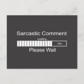 Sarcastic Commit Loading Bitte warten Postkarte (Vorderseite)