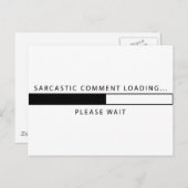 Sarcastic Commit Loading Postkarte (Vorne/Hinten)