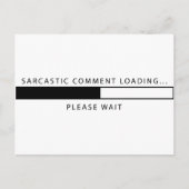 Sarcastic Commit Loading Postkarte (Vorderseite)