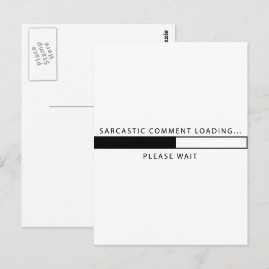 Sarcastic Commit Loading Postkarte (Vorne/Hinten)