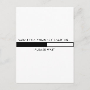 Sarcastic Commit Loading Postkarte
