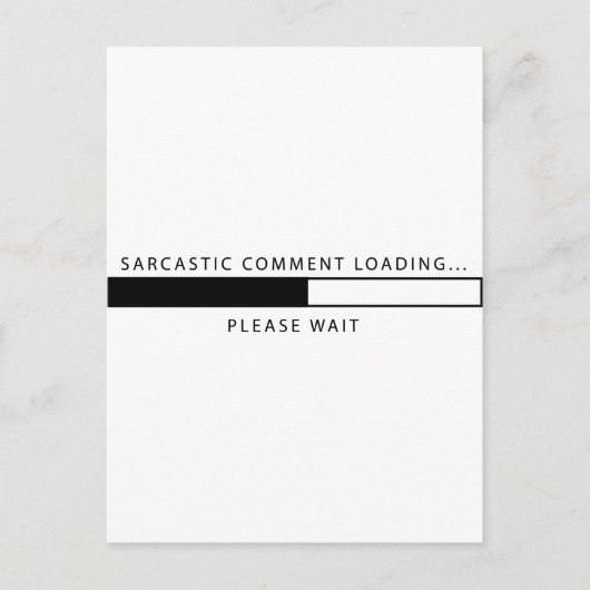 Sarcastic Commit Loading Postkarte (Vorderseite)