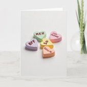 Sarcastic Conversation Hearts Card Karte (Vorderseite)