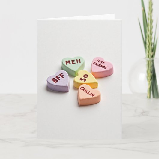 Sarcastic Conversation Hearts Card Karte (Vorderseite)