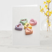 Sarcastic Conversation Hearts Card Karte (Gelbe Blume)