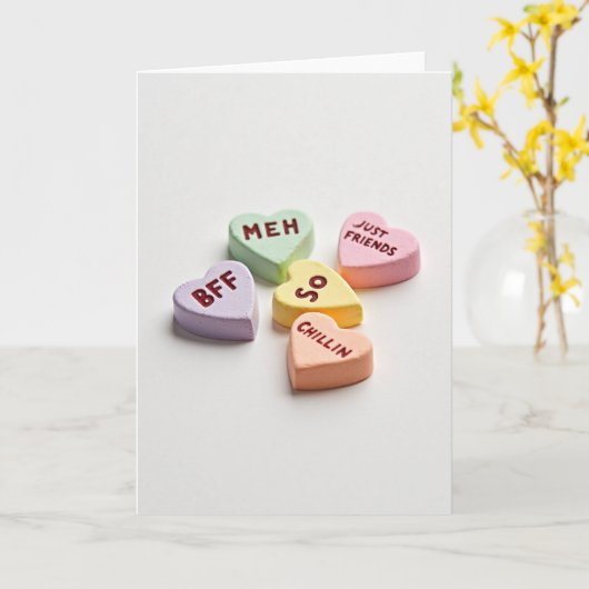 Sarcastic Conversation Hearts Card Karte (Gelbe Blume)