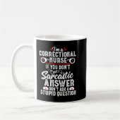 Sarcastic Correction Nurse Geschenk RN Gefängnis N Kaffeetasse (Links)