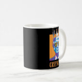 Sarcastic Crypto König Trump Bitcoin Vertrauen auf Kaffeetasse (VorderseiteRechts)