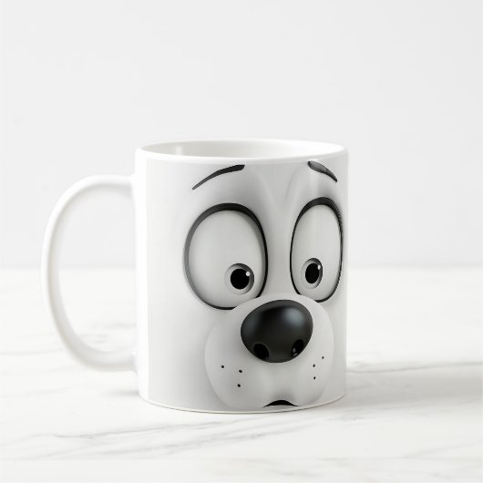 Sarcastic Dog Face 3D Kaffeetasse (Links)