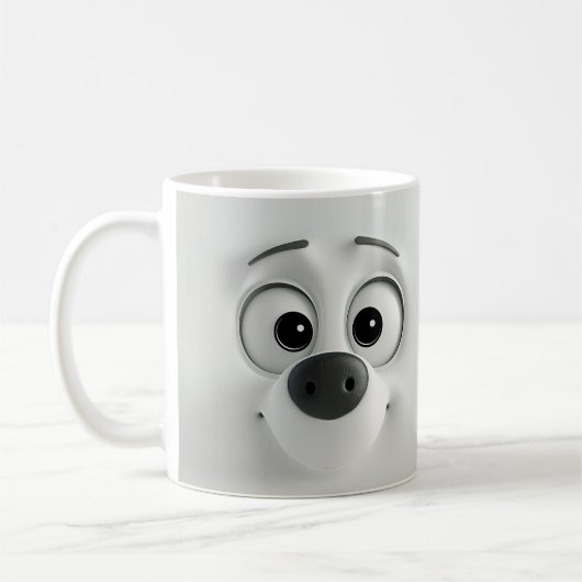 Sarcastic Dog Face 3D Kaffeetasse (Links)