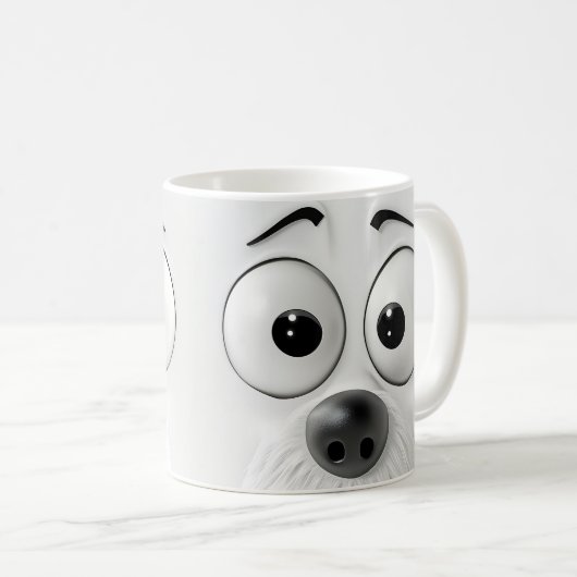 Sarcastic Dog Face 3D Kaffeetasse (VorderseiteRechts)