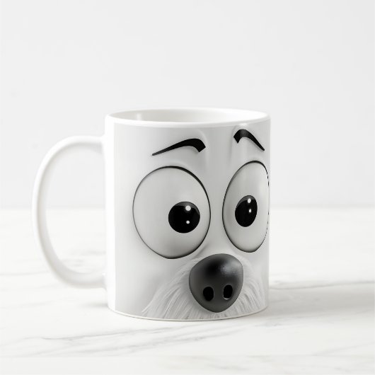 Sarcastic Dog Face 3D Kaffeetasse (Links)
