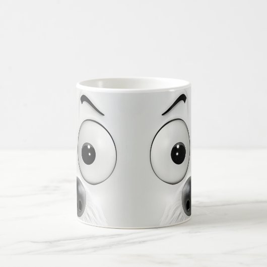 Sarcastic Dog Face 3D Kaffeetasse (Mittel)