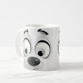 Sarcastic Dog Face 3D Kaffeetasse (Vorderseite Links)