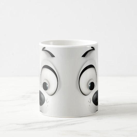 Sarcastic Dog Face 3D Kaffeetasse (Mittel)