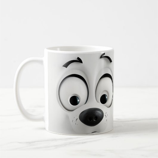 Sarcastic Dog Face 3D Kaffeetasse (Links)