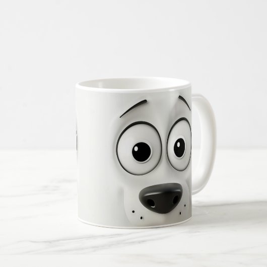 Sarcastic Dog Face 3D Kaffeetasse (VorderseiteRechts)