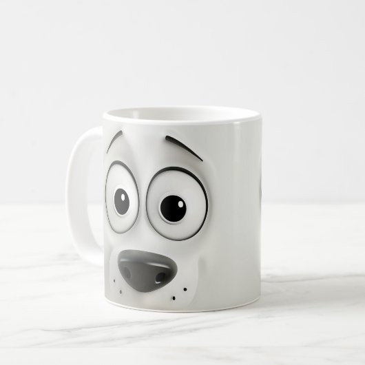 Sarcastic Dog Face 3D Kaffeetasse (Vorderseite Links)