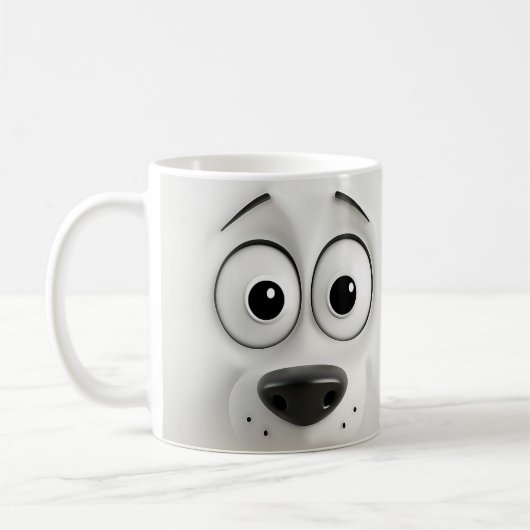 Sarcastic Dog Face 3D Kaffeetasse (Links)