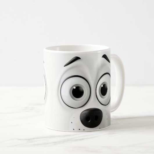 Sarcastic Dog Face 3D Kaffeetasse (VorderseiteRechts)