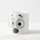 Sarcastic Dog Face 3D Kaffeetasse (Vorderseite Links)