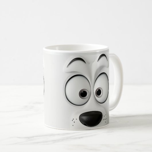 Sarcastic Dog Face 3D Kaffeetasse (VorderseiteRechts)