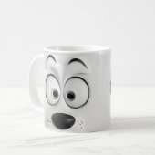 Sarcastic Dog Face 3D Kaffeetasse (Vorderseite Links)