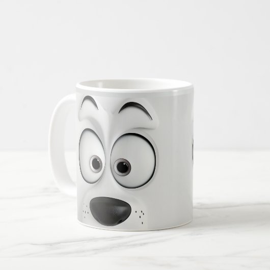 Sarcastic Dog Face 3D Kaffeetasse (Vorderseite Links)