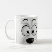 Sarcastic Dog Face 3D Kaffeetasse (Links)