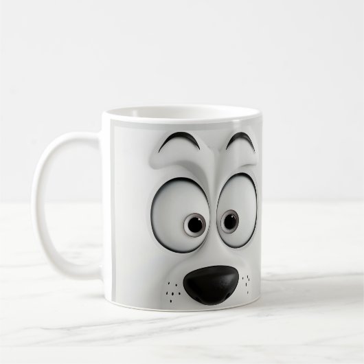 Sarcastic Dog Face 3D Kaffeetasse (Links)
