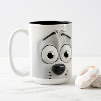 Sarcastic Dog Face für alle Liebhaber von Haustier Zweifarbige Tasse