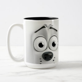 Sarcastic Dog Face für alle Liebhaber von Haustier Zweifarbige Tasse
