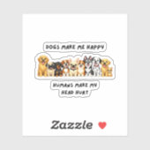 sarcastic dog stickers aufkleber (Blatt)