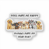 sarcastic dog stickers aufkleber (Vorderseite)