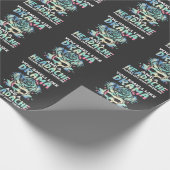 Sarcastic Drama Kopfschmerzen Blume Schädelrutsche Geschenkpapier (Ecke)