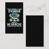 Sarcastic Drama Kopfschmerzen Blume Schädelrutsche Visitenkarte (Vorne/Hinten)