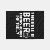 Sarcastic Drinking Funny Beer Day Drinking Beer Qu Fleecedecke (Vorderseite (Horizontal))