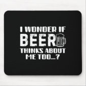 Sarcastic Drinking Funny Beer Day Drinking Beer Qu Mousepad (Vorne)