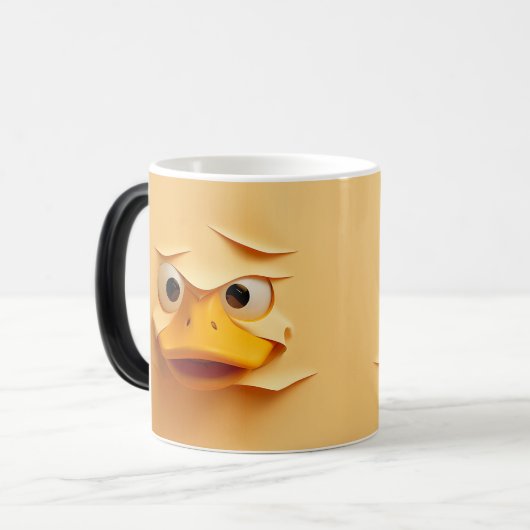 Sarcastic Duck Face 3D Verwandlungstasse (Vorderseite Links)