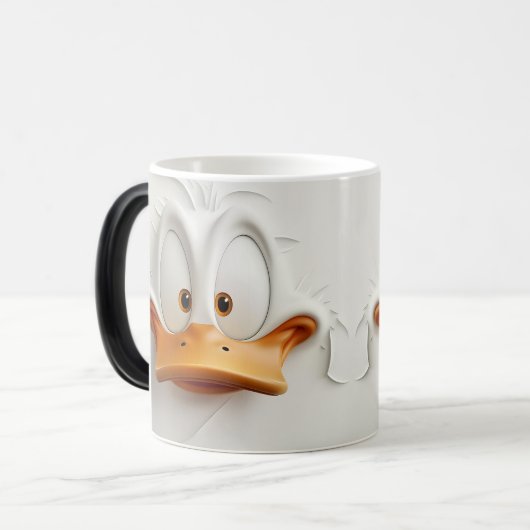 Sarcastic Duck Face 3D Verwandlungstasse (Vorderseite Links)