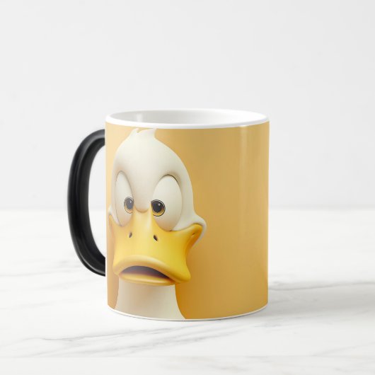 Sarcastic Duck Face 3D Verwandlungstasse (Vorderseite Links)