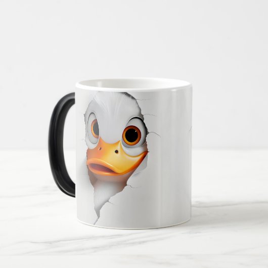 Sarcastic Duck Face 3D Verwandlungstasse (Vorderseite Links)