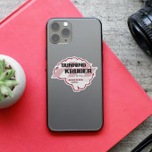 Sarcastic Dunning Kruger Effekt Gehirnillustration Aufkleber