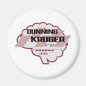 Sarcastic Dunning Kruger Effekt Gehirnillustration Magnet (Vorne)